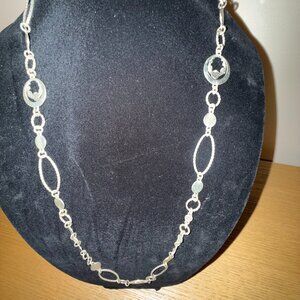 Vintage John Hardy Circle Dot & Classic Chain Station Necklace, Sterling Silver